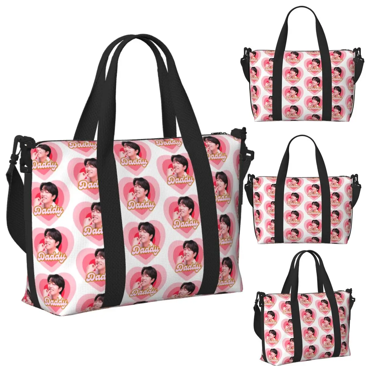 

Custom Gong Yoo Beach Travel Bag Large Capacity Tote Bags for Gym Yoga Women Shopping Duffle Shoulder Bag
