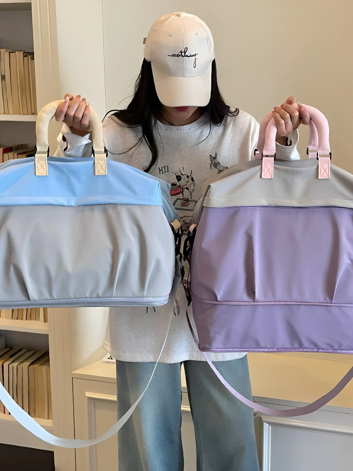 large-capacity-portable-travel-bag-women's-carry-on-bag-fitness-bag-expandable-luggage-bag-for-short-trips-and-maternity-storage