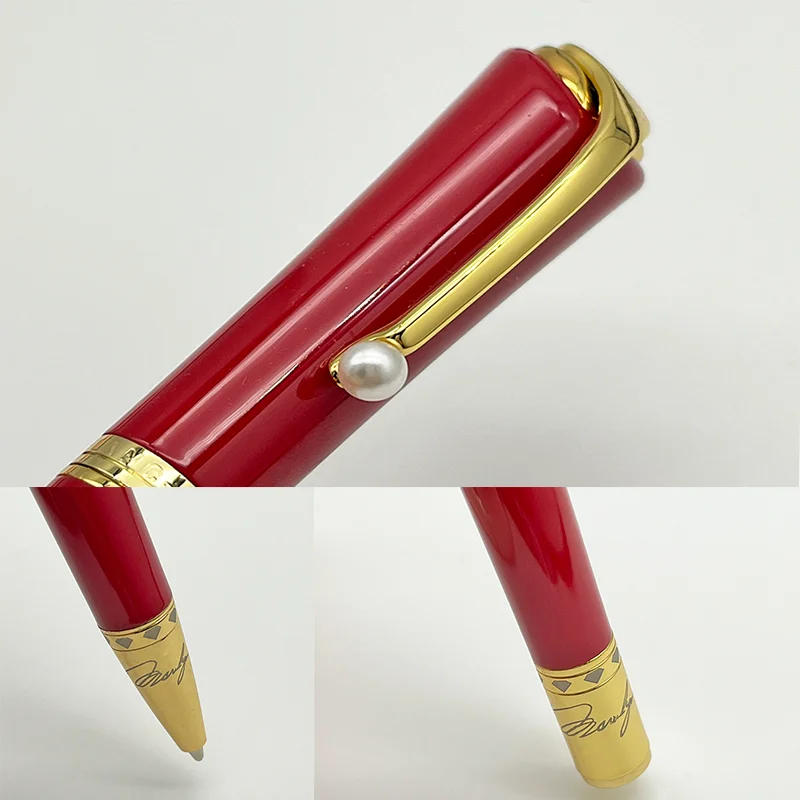 Luxury Special Edition Monroe Black/Pink/Red Colors MB roller penna a sfera con Clip di perle