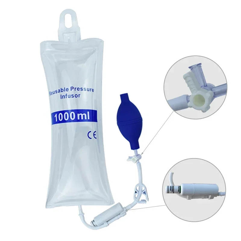 Compatible with Smith Clear Cuff Pressure Infusor Bag Reusable Medical  bag Double sides Pressure bag 1000 ml