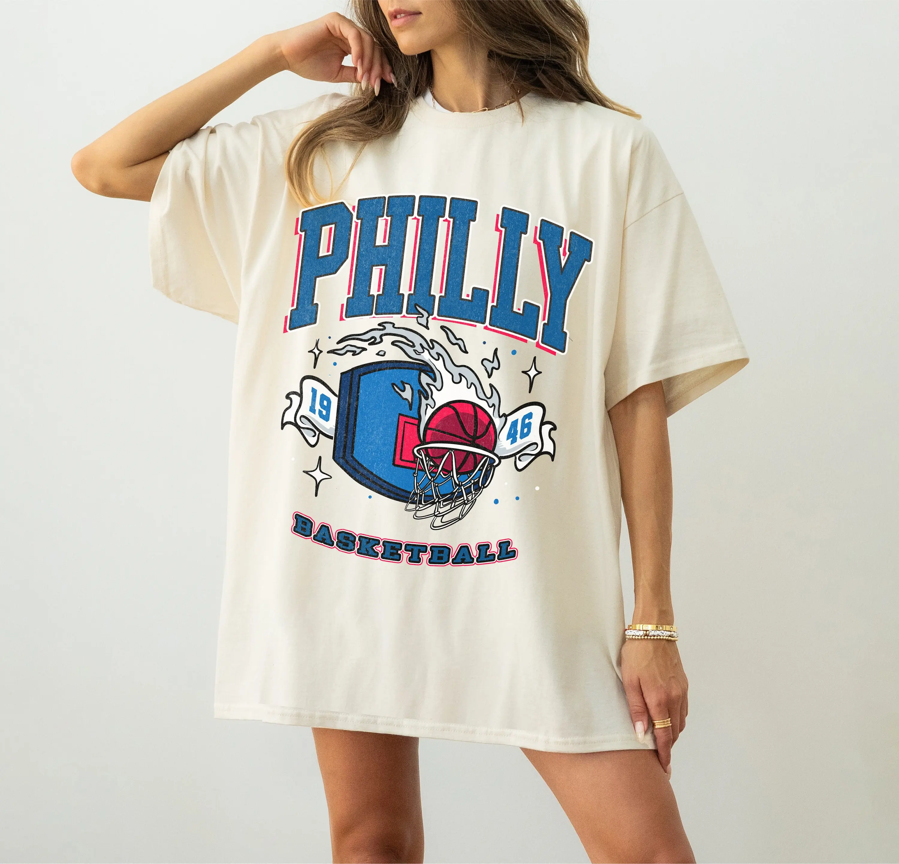 Philadelphia Basketball T-Shirt, Vintage Philadelphia Basketball Shirt, Unisex Philly, Graphic Philly Basketball T-Shirt