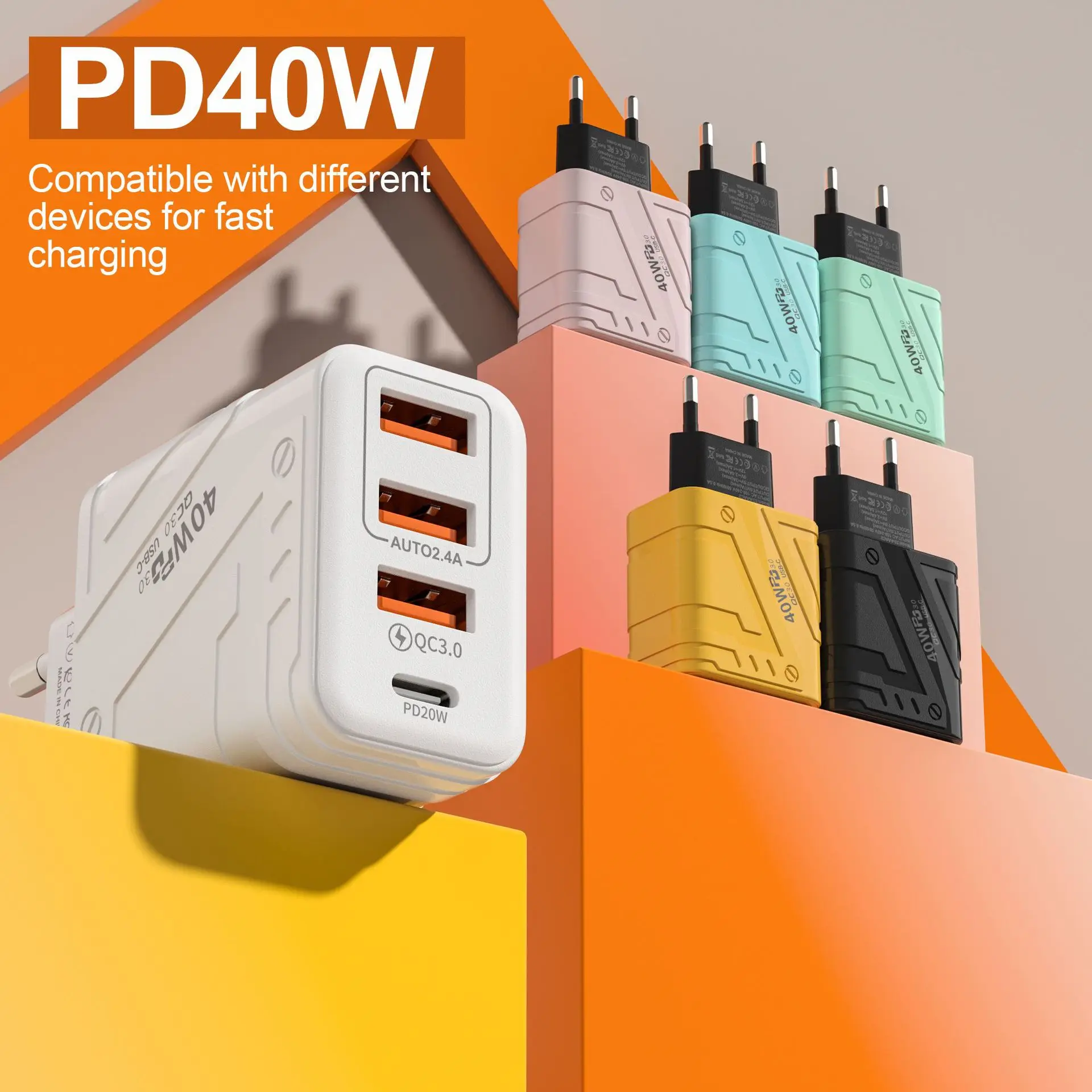 Original 65W PD Charger for Samsung Galaxy S22 S23 Ultra Note 10+ 5G USB C Mobile Phone Type C Fast Quick Charging Wall Adapter