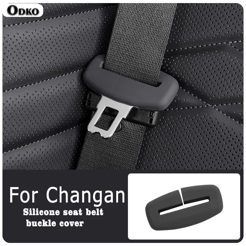 

For Changan RaetonCCPLUS CS55PLUS CS85 Yida CS35 Interior Accessries 2/4 Piece Car Seat Belt Silicone Protective Cover Trim