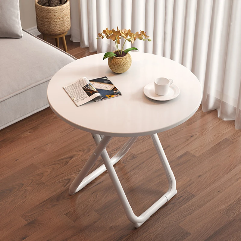 

Black Small Dining Table Outdoor Round Foldable Office Table Coffee Kitchen Balcony Mesas De Jantar Small Apartment Furniture
