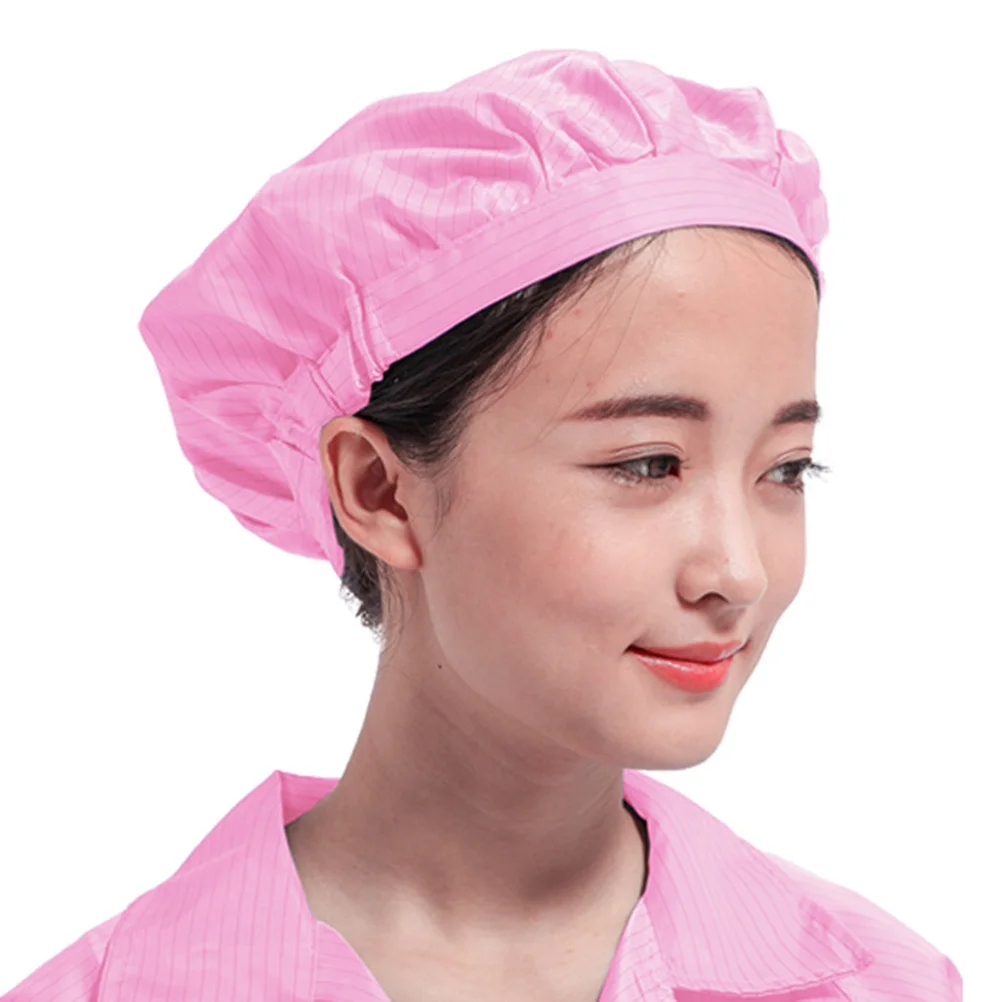 Chapeaux de Chef antistatiques en Polyester, 4 pièces, pour salle blanche, Anti-poussière, pour atelier, usine, casquette de travail, casquette de protection, bleu, blanc, rose, jaune