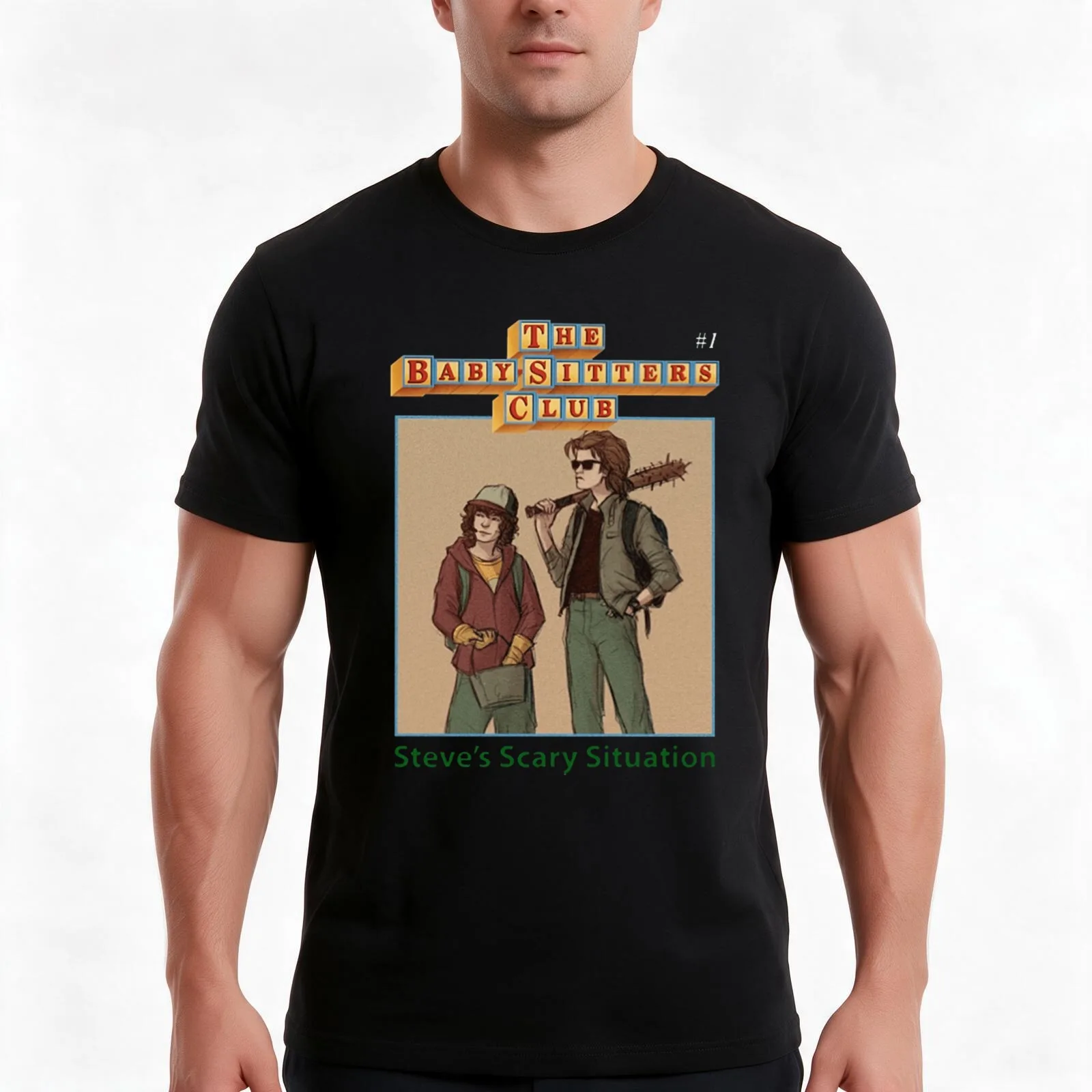The Babysitters Club - Steve&x27;s Scary Situation Classic T-Shirt, Summer Casual Cotton Tee, Oversized Streetwear Tops
