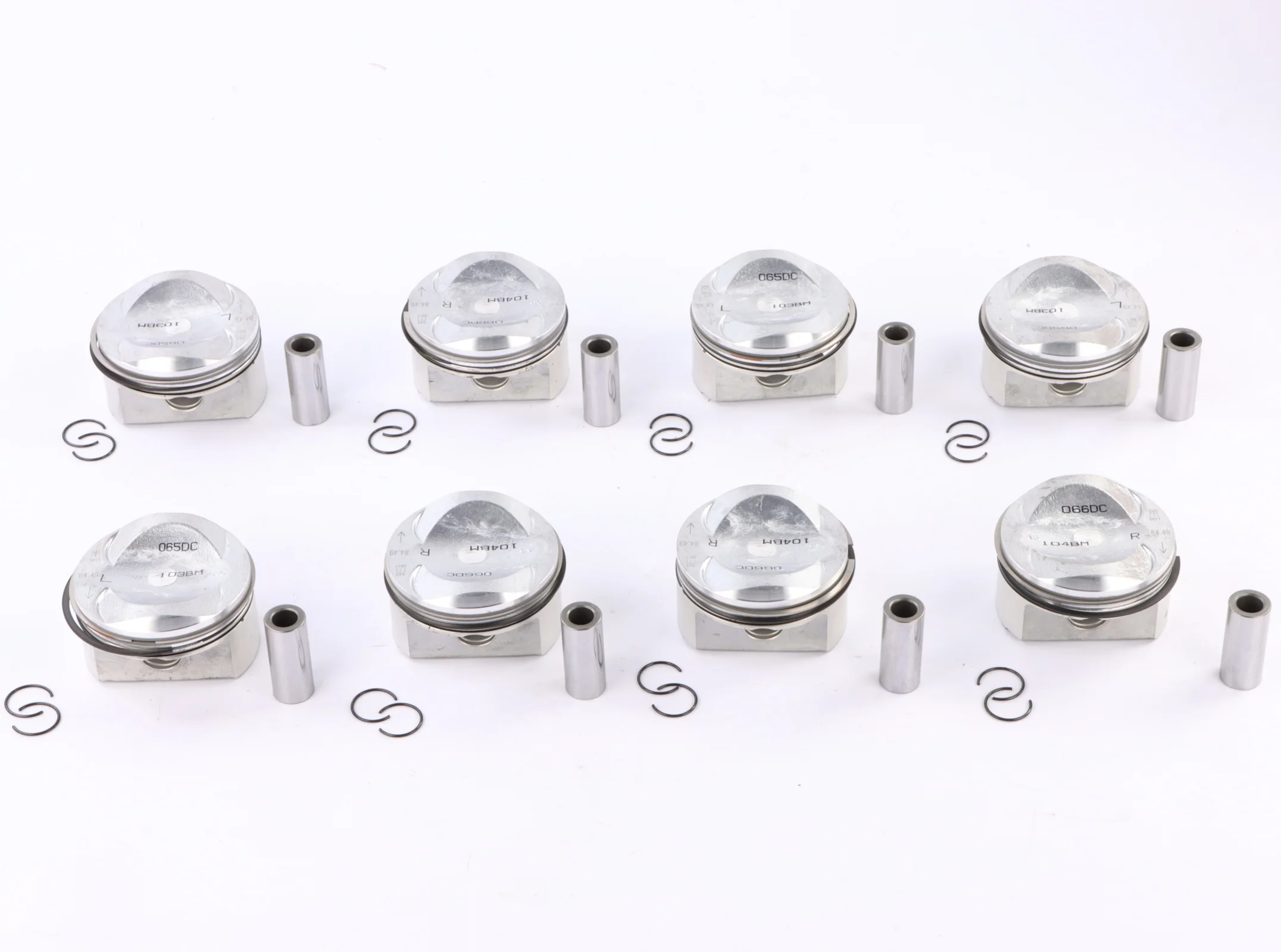 8 قطعة بيستونز وخواتم السيارة مجموعة Φ84.5mm STD Φ20mm 079107065DC 07910065AD لشركة فولكس فاجن طوارق أودي S5 A6 A8 Q7 4.2L FSI BVJ CAU V8 DOHC 40V #3