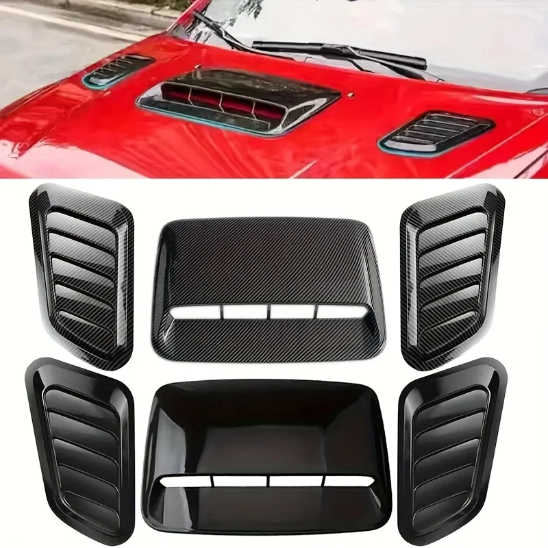 

3-piece GM Hood Ventilated Kite Set Polished Plastic Gas Outlet Front Engine Hood Rear Wing Design Kit