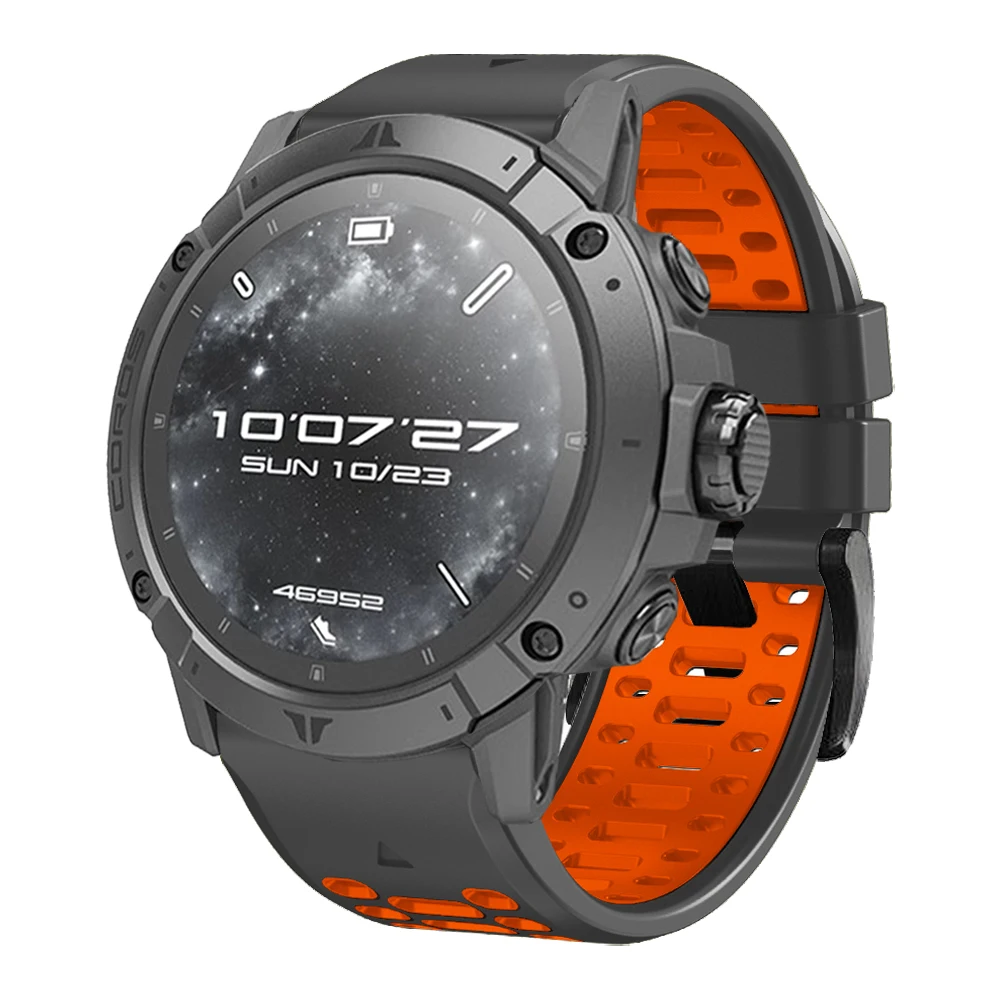 Двухцветный спортивный силиконовый ремешок для часов COROS VERTIX 2X VERTIX2 2, сменный Браслет, аксессуары для наручных часов