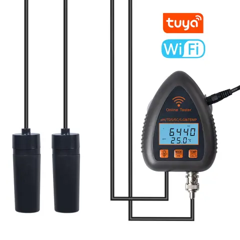Qualidade da água Monitor Online, Total de Sólidos Dissolvidos S.G CE Temperatura Teste Medidor, Digital PH Tester, Wi-Fi, 5in 1