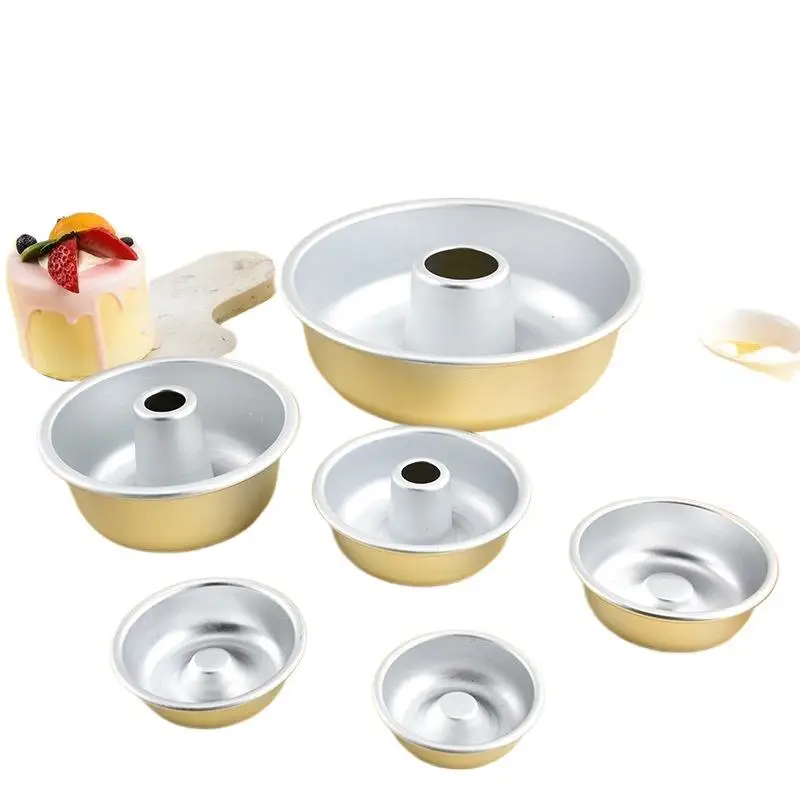 1PC Doughnut Baking Mold Pan Cake Maker Muffin Tube Tray Pans Aluminium Alloy Donut Mold DIY Cake Mold Bread Baking Supplies