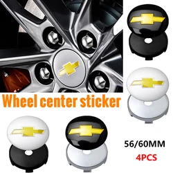 4PCS 56MM/60MM Car Wheel Center Hub Caps Tire Rim Covers Auto Accessories for Chevrolet Cruze Captiva Sonic Spark Onix Aveo Sail