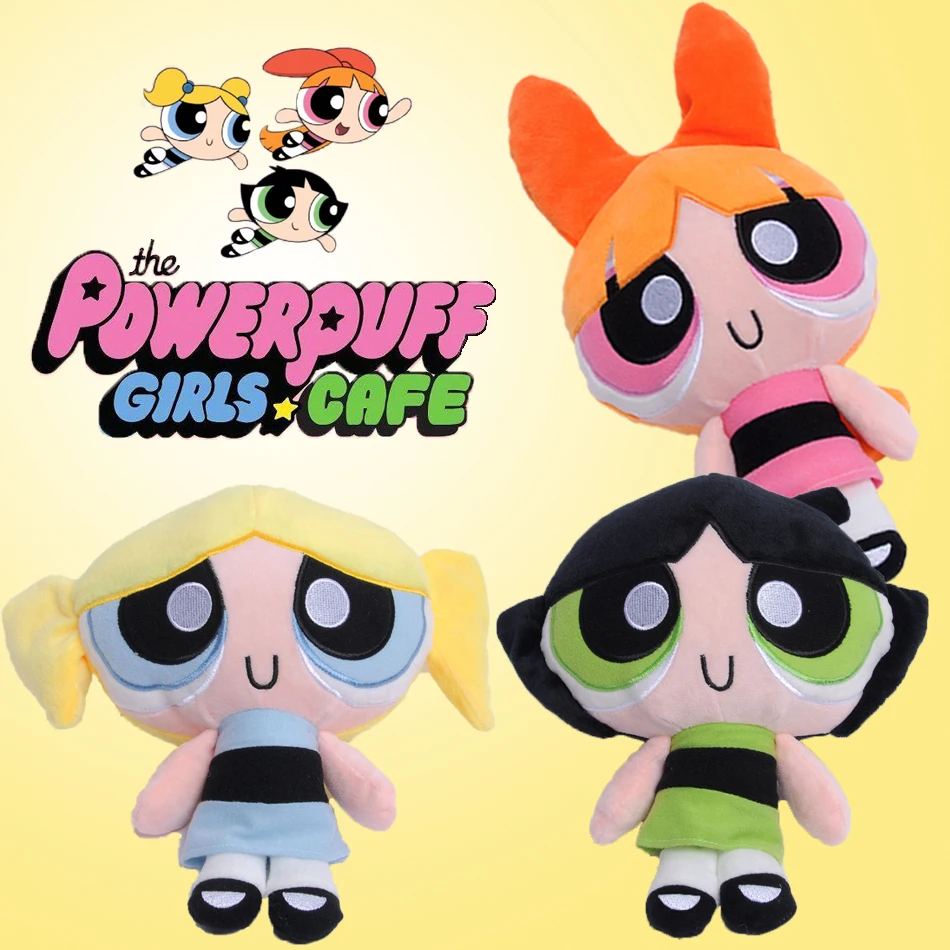 20cm Cartoon anime Powerpuff Girls Plush Toys Cute Blossom Buttercup Bubbles stuffed Plush dolls Gifts For Childr