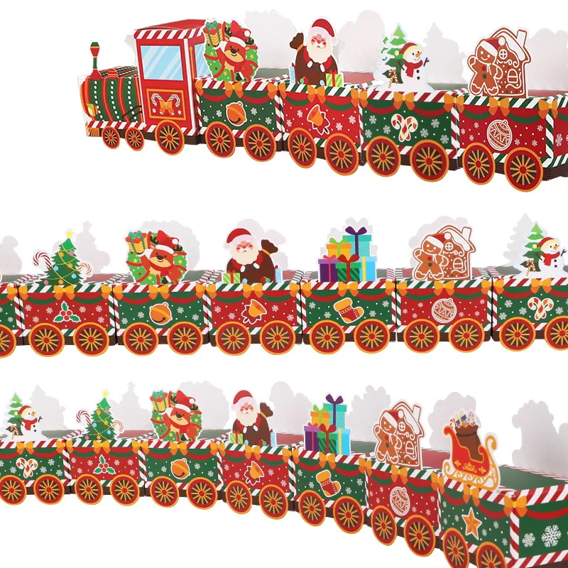 24 Stücke Weihnachten Kleine Zugform Geschenkboxen Adventskalender Süßigkeiten Kekse Verpackungsbox Weihnachten Neujahr Dekorationen 2026