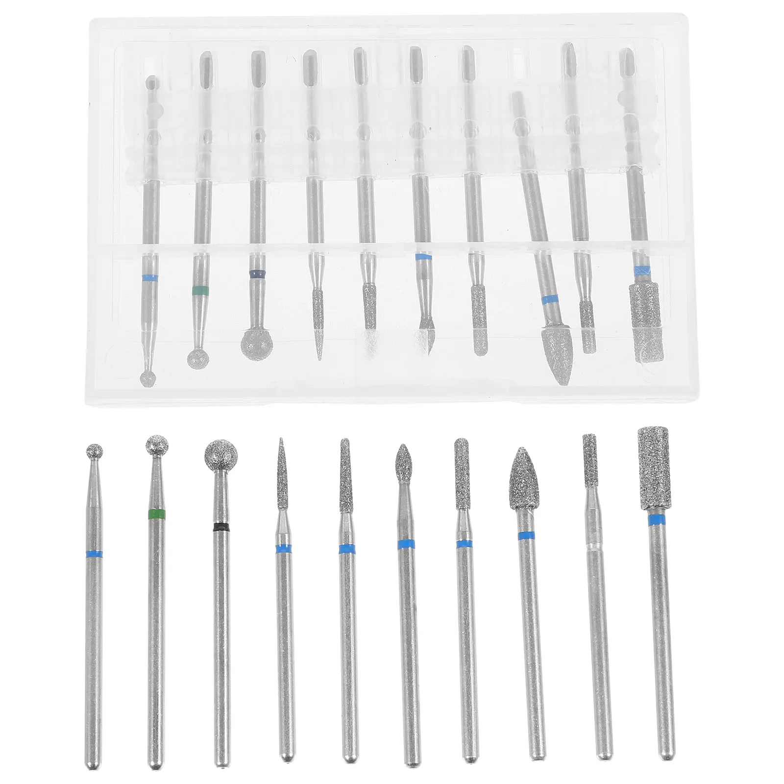 10 قطعة مجموعة لقمة ثقب الأظافر أكريليك مانيكير طحن رؤوس لإزالة الجلد الميت لتقوم بها بنفسك أدوات الملفات الكهربائية #3