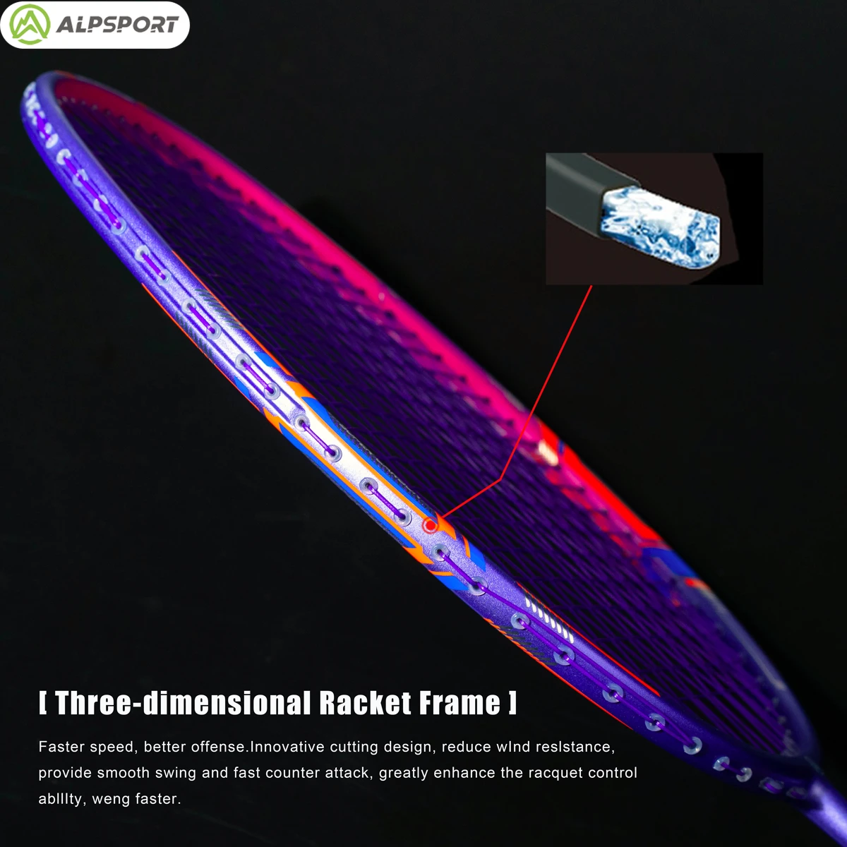 Alp GJ 10U Ultralight 52g T800 Bow And Arrow Badminton Racket Authentic Tensile Force 13kg Outdoor Sports Carbon Fiber Titanium