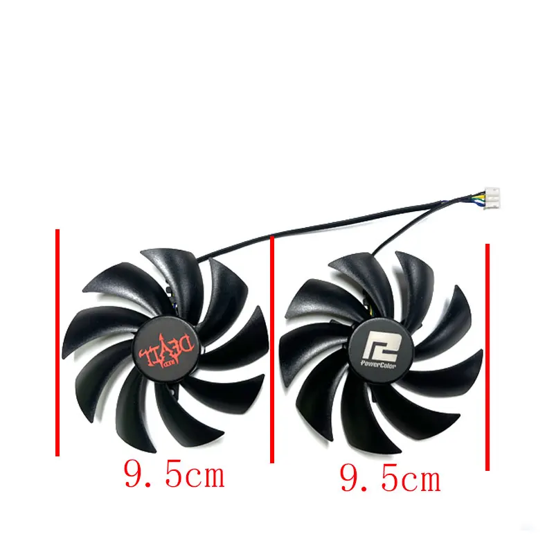 95MM New For POWERCOLOR Radeon RX6600 6600XT 6650XT Red Devil/Hellhound Graphics Card Replacement Fan