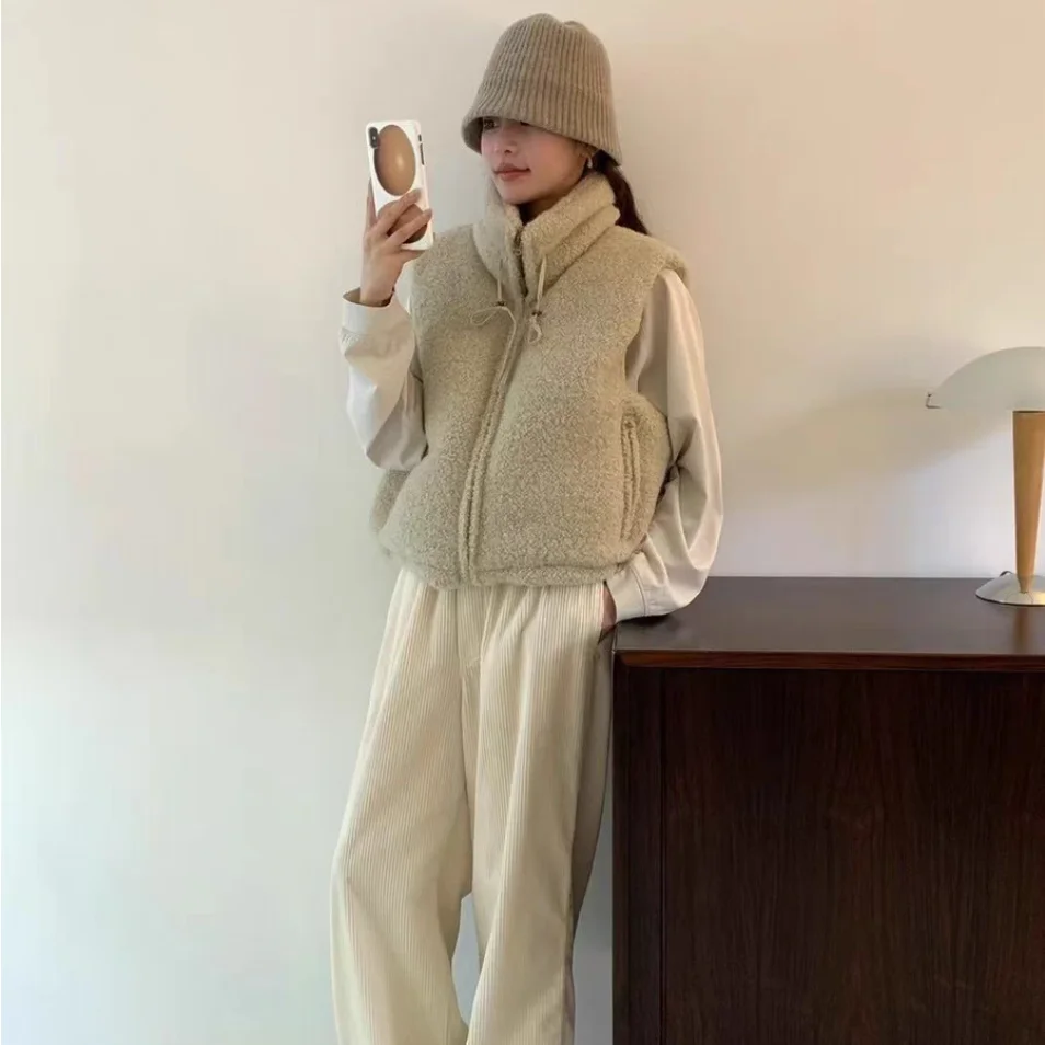 高品質90%ダウン入りスタンドカラーキルティングベスト 秋冬暖かいカジュアルスリムファッションレディースコート