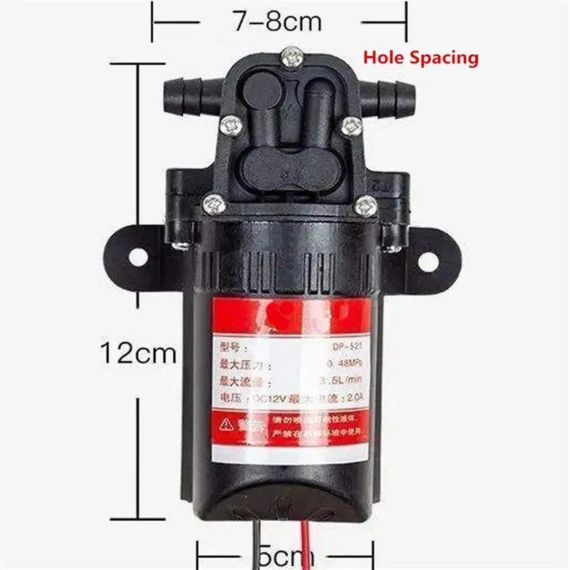 FAST-2X DP-521 Durable 12V 70PSI 3.5L/Min Agricultural Electric Water Pump Micro-Type Highpressure Diaphragm Spray