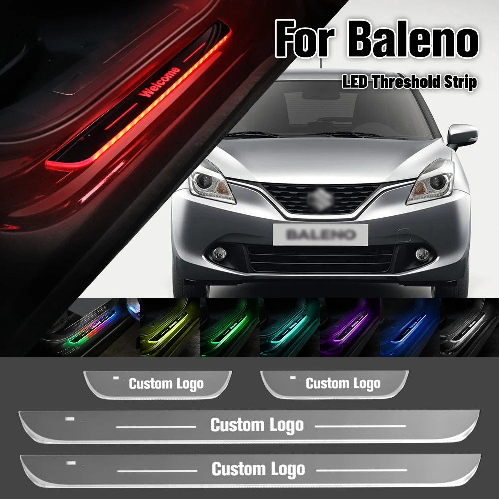 

For Suzuki Baleno 2015-2023 Car Door Sill Light Customized Logo LED 2019 2020 2021 2022 Welcome Threshold Pedal Lamp Accessories