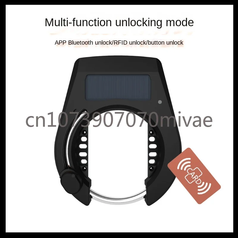 Personal Bluetooth Intelligent Horseshoe  Metal Shell Solar USB Charging Bicycle Lock Reasonable Structure and Beautiful Design