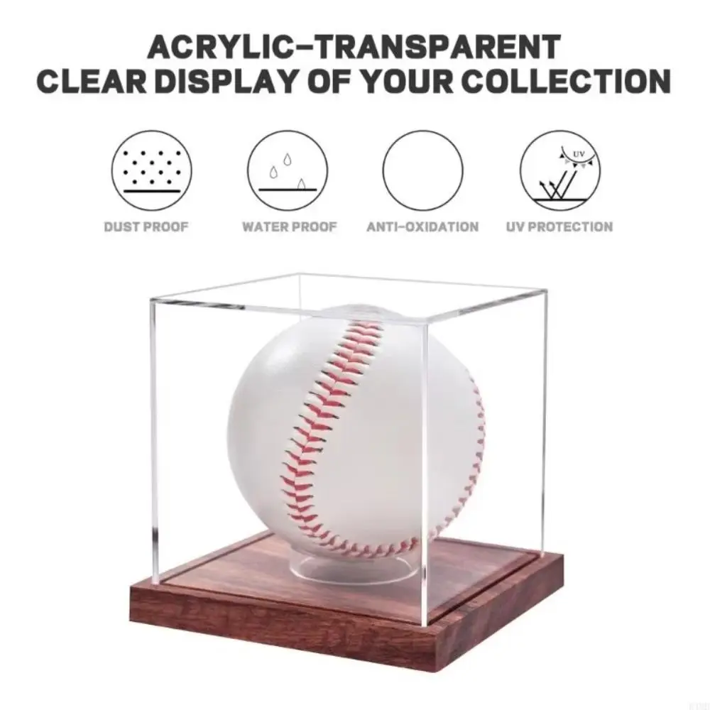 Quality Acrylic Baseball Display Case With Base Transparent Baseball Box Dustproof Scratch Resistant Baseball Holder