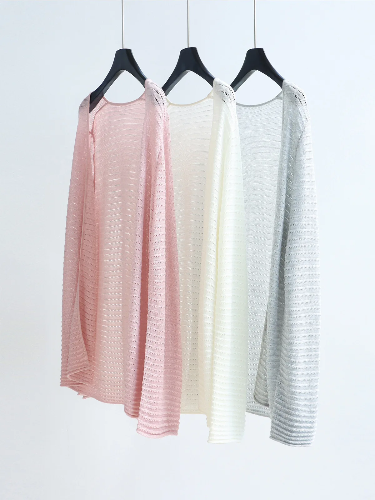 

Dave&di Knit Sweater With Rolled Hems Loose-fitting Mid-length Cardigan Style Outerwear For 2026 Spring/summer Sun-protective