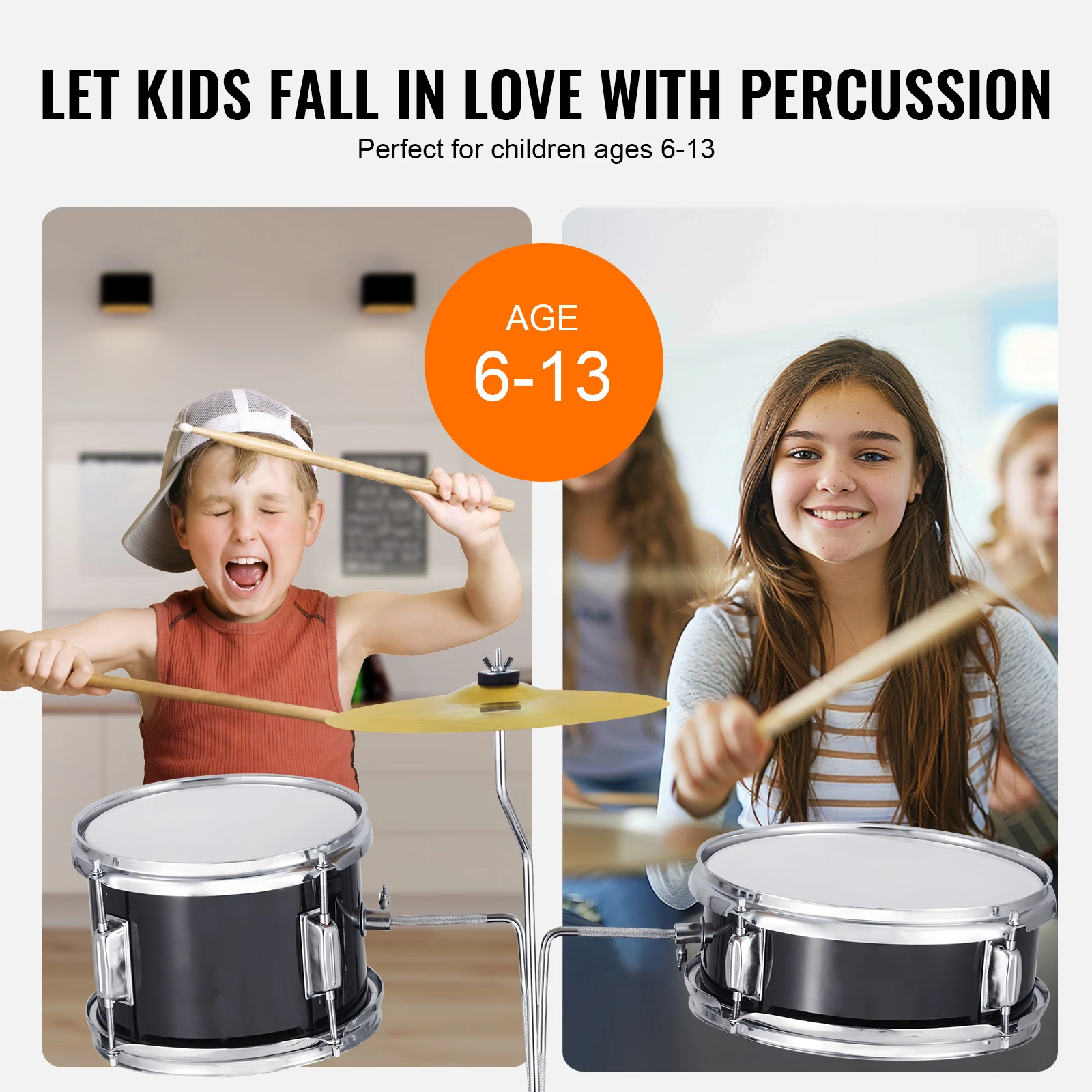 VEVOR Kids Drum Set 3Pcs 14in - đánh giá và giá Drum Throne Adjustable