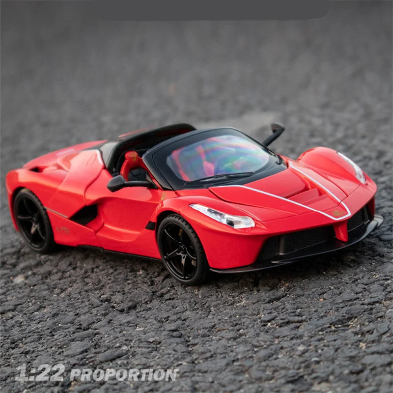 1:24 Laferrari โมเดลรถของเล่นรถโมเดลรถยนต์สปอร์ตอัลลอยเปิดประทุน & ยานพาหนะของเล่นโลหะ