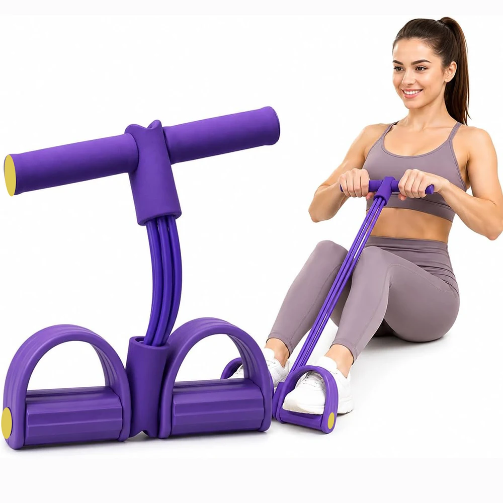 Multifunction Fitness Resistance Band 4-Tube Tension Exercise Rope Workouts Sit-Up Training Yoga Abdominal Stretching
