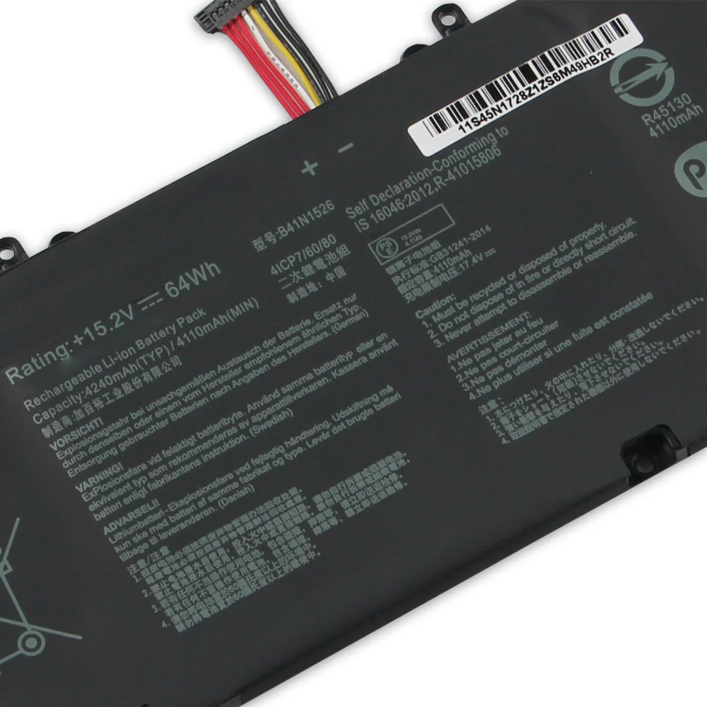 Replacement Battery B41N1526 4240mAh For Asus FX60VM GL502 ZX60V GL502VT S5VS S5VM S5VT6700 Quality Batteries With Tool