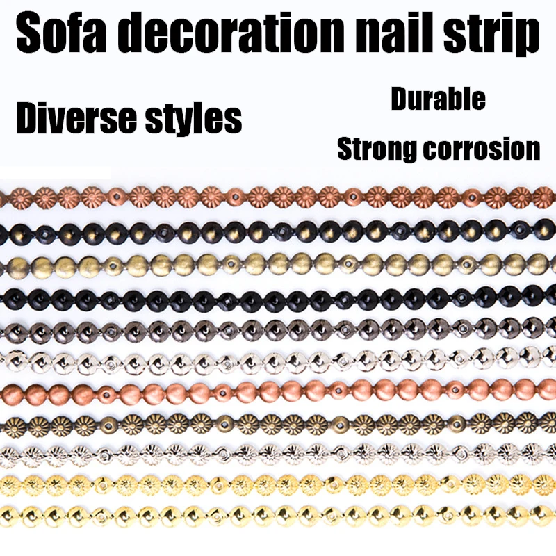 1 Meter Sofa Bubble Nail Copper Nail Willow Nail Antique Chrysanthemum Nail European and American Furniture Decoration Nail