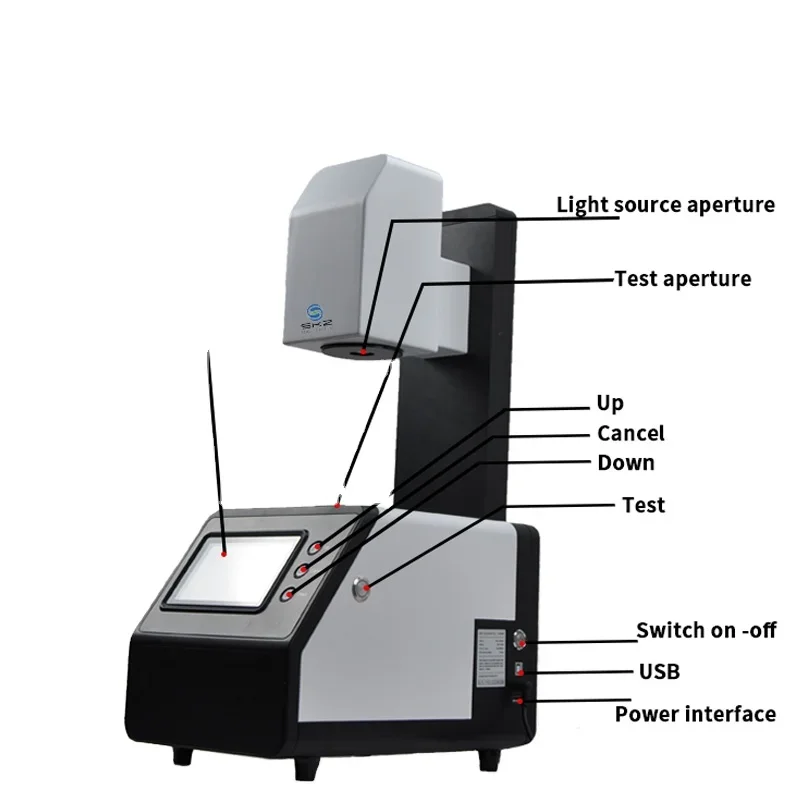 

2026 SKZ120A LCD Panel A,C and D65 Light Source Open Measurement Area Max 100% Measuring Range 16.5mm Measuring Area Haze Meter
