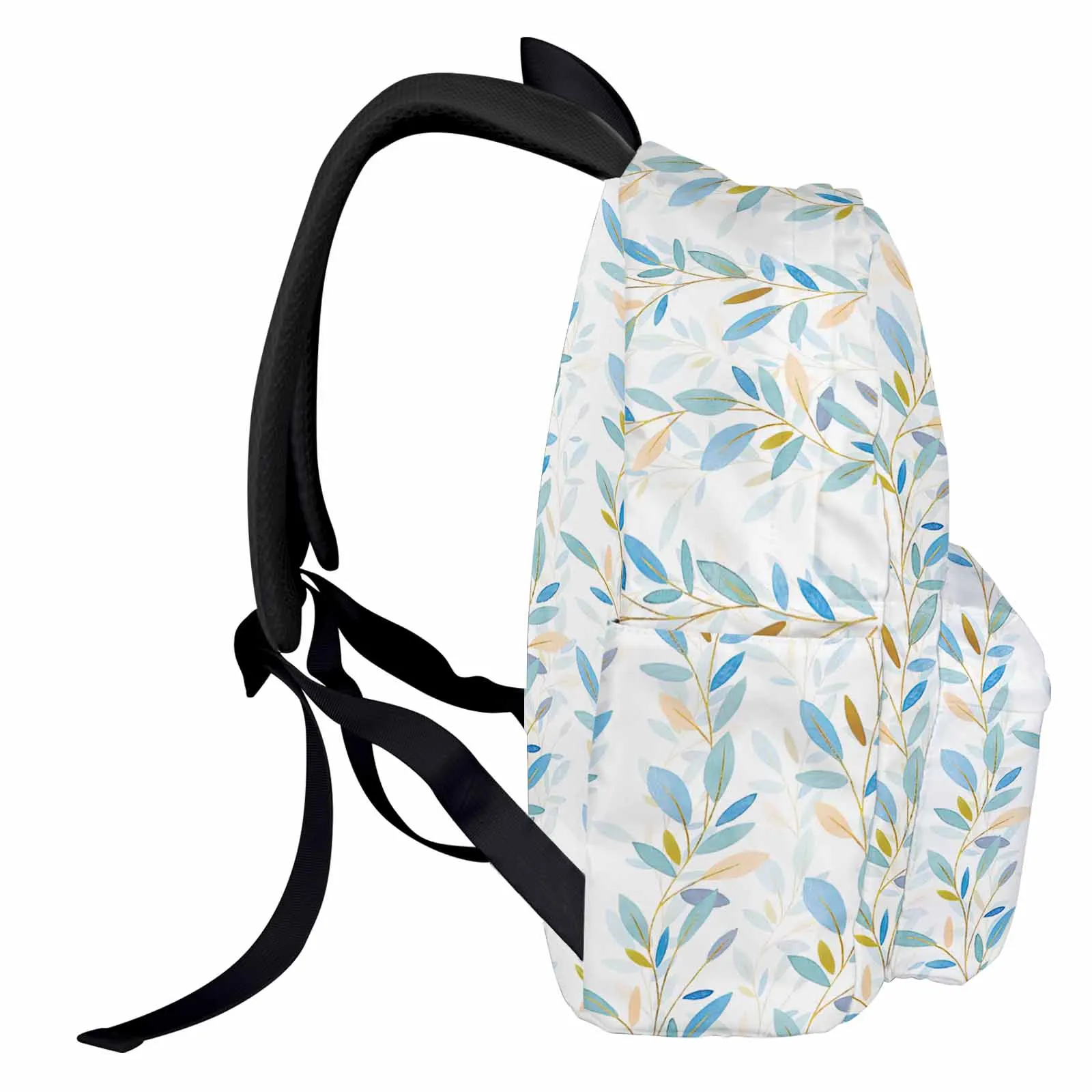 Leaves Lines Leaves Backpack School Bags for Teenagers Students Laptop Bag Women's Casual Travel Backpack