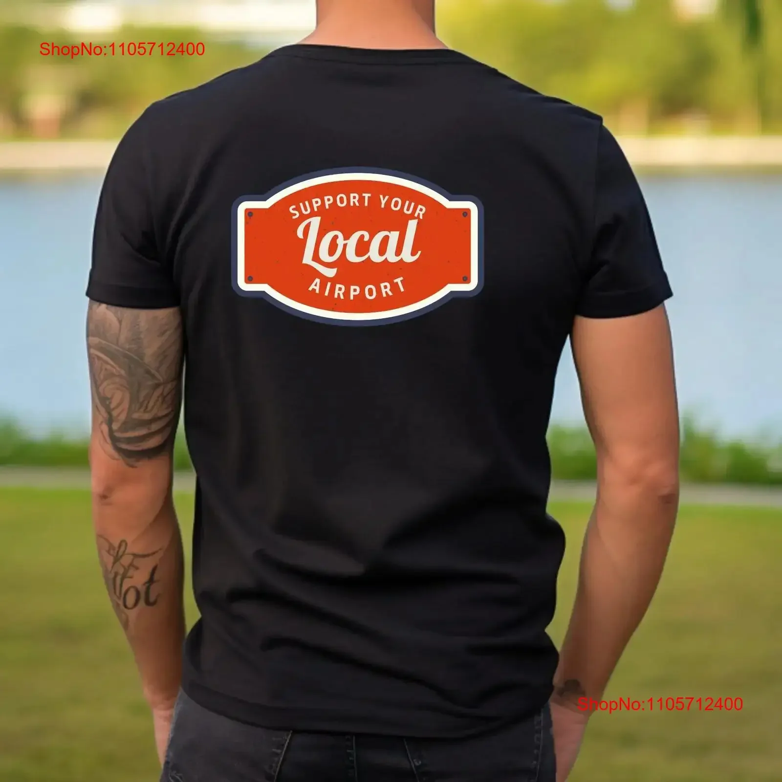 Support Your Local AirporT T Shirt Pilot Aviation Airplane Flight School Commercial Private vintage Washed Versatile