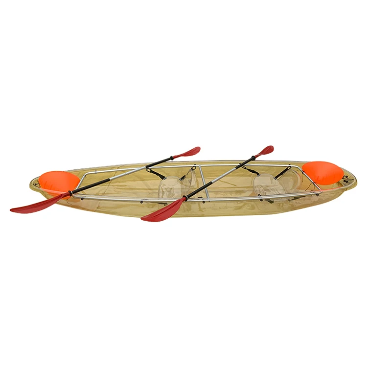 Cheap Kayak two-person Competitive price boating polycarbonate Clear Boat Surfing and cruising Clear boat