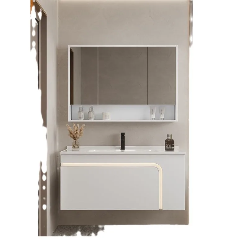 

Simple, bathroom, cream wind, ceramic, one piece, bathroom cabinet, combination, toilet