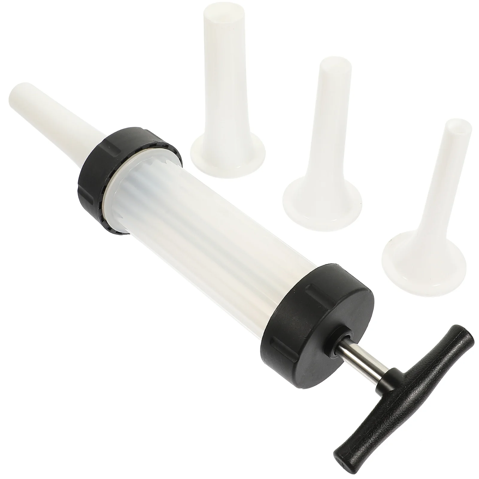 

Manual Sausage Stuffer Stainless Steel Plastic Funnel Tube Meat Filler Kitchen Supplies Ergonomic Design Homemade Safe Food