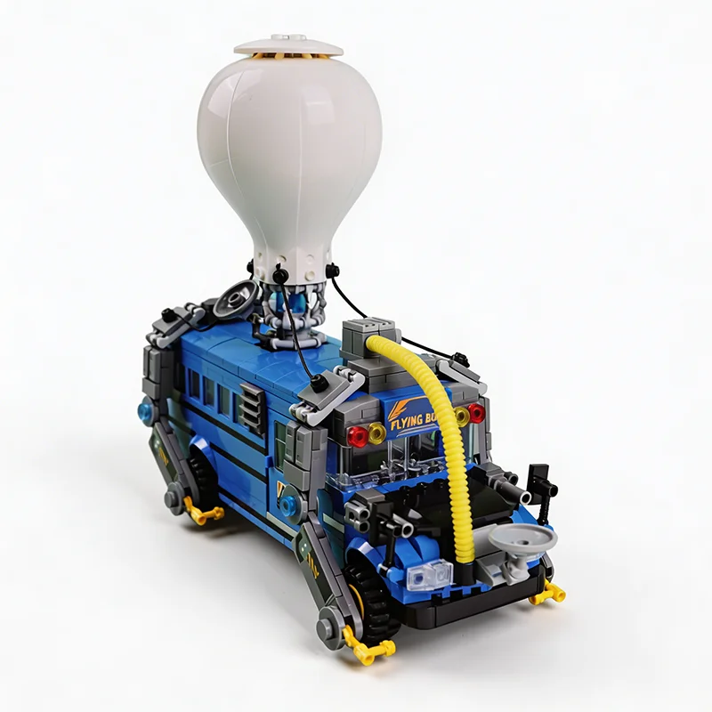 Fliegender Bus MOC Bausteine-Set Battle Royale Luftballon-Kampffahrzeug DIY-Spielzeug für Erwachsene Freunde Spieler Feiertagsgeschenke Kreatives Spielzeug-Ornament