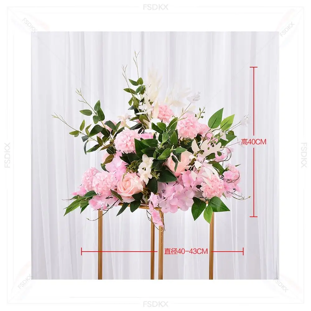 

Luxury Silk Artificial Floral Balls Arrangements Fake Flowers Centerpiece Faux Flower Ball Centerpieces for Wedding Decoration