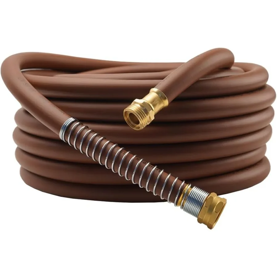 

Heavy duty 75FT x 5 8 inch garden hose with five layered braiding for outdoor irrigation and watering plants durable rubber con