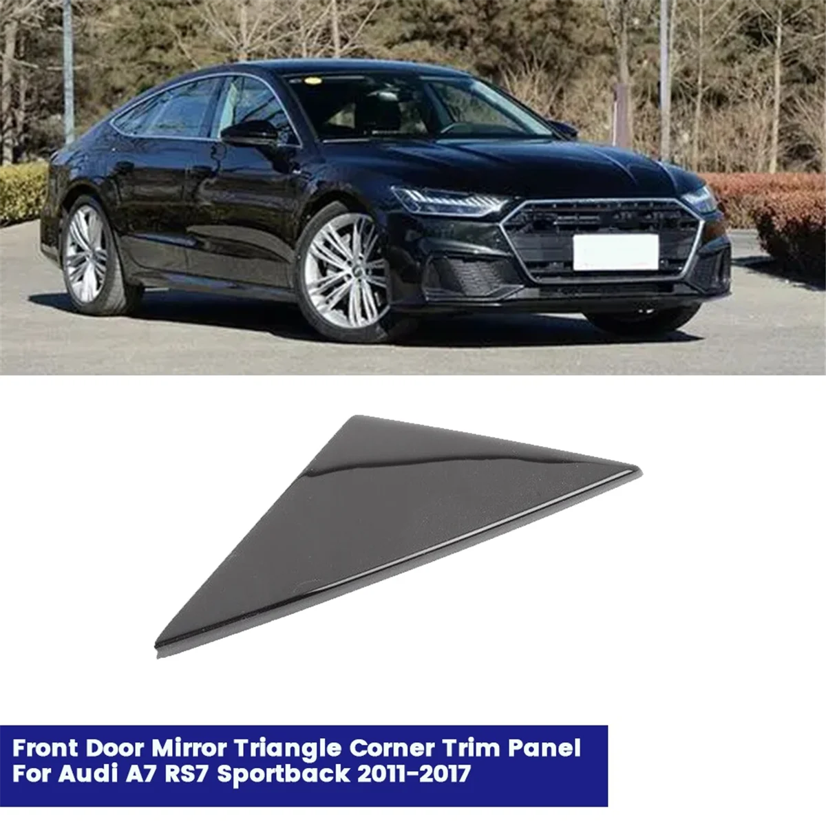 Right Front Door Mirror Corner Trim Cover 4G8837638A for Audi A7 RS7 Sportback 2011-2017 Rearview Mirror Triangle