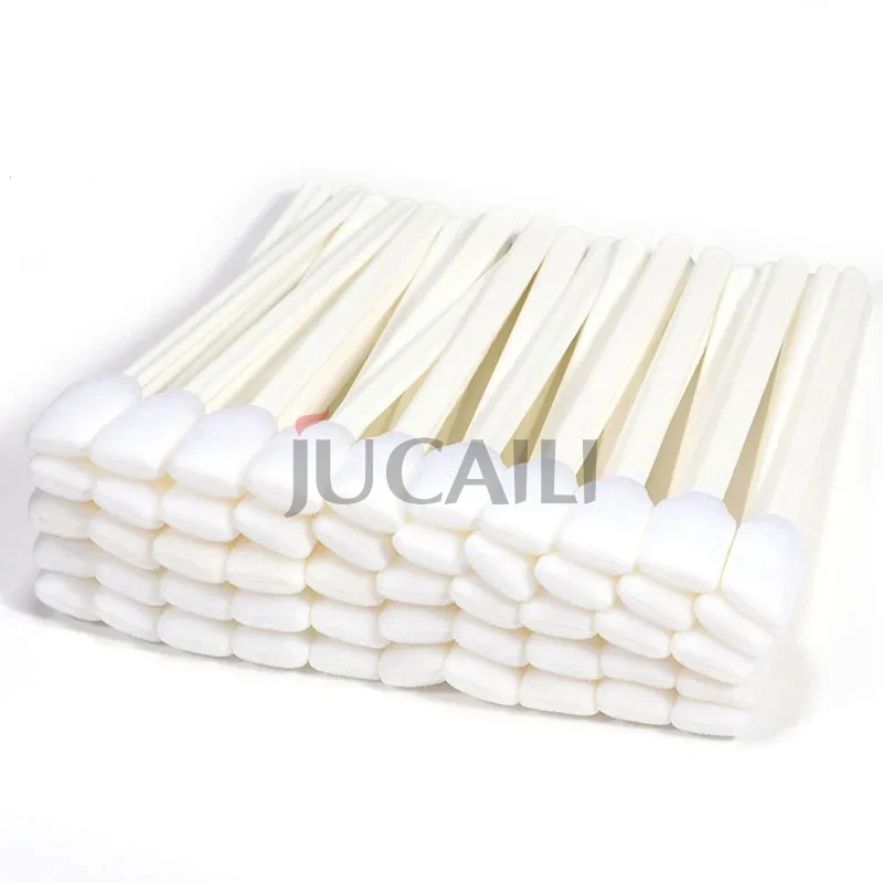 Jucaili 50pcs/pack White 13cm Cleaning Swab for EPS DX4 DX5 XP600 I3200 Head Mimaki Mutoh Printer Ink Brush Cleaning Sticks