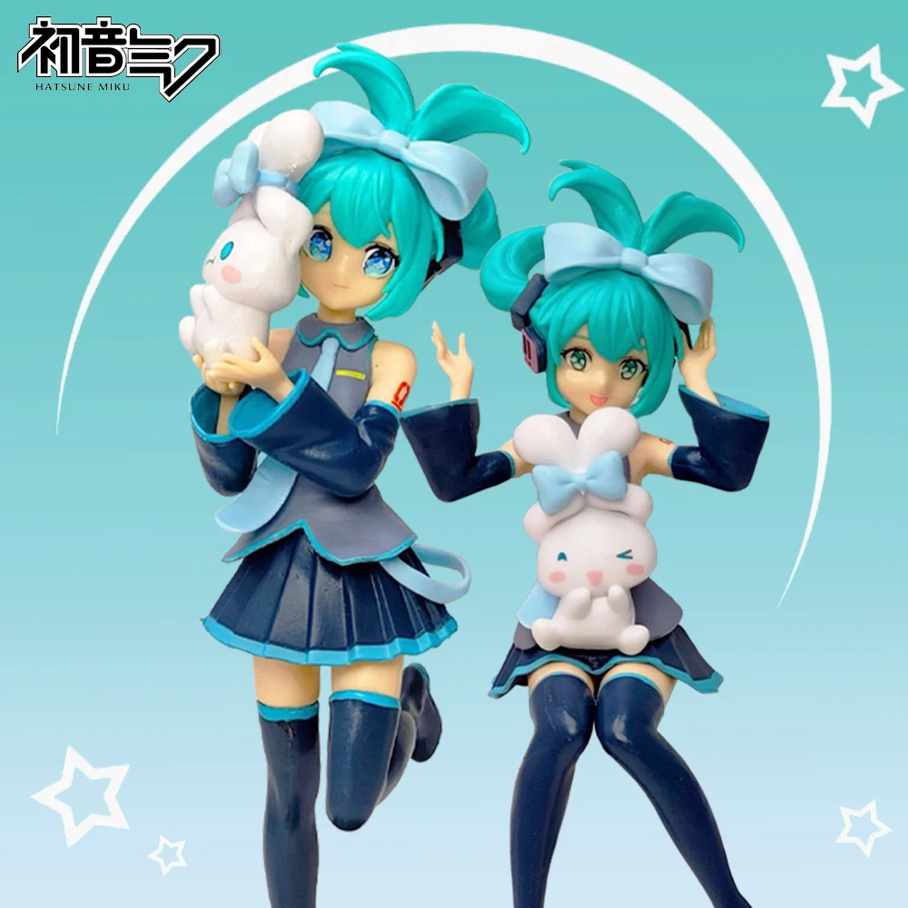 

Фигурка аниме Hatsune Miku X Cinnamoroll, 20 см, периферийные коллекционные модели, декоративные украшения для детей, милый подарок