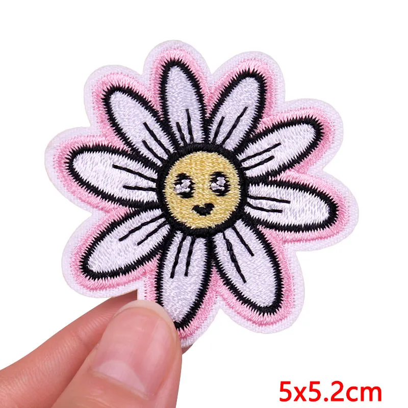 Biene/Blume Patch Cartoon Tier Stickerei Patch Eisen auf Patches für Kleidung gestickte Patches auf Kleidung DIY Näh aufkleber – Detail 9