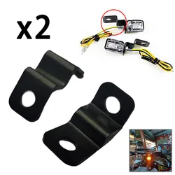 2PCS Motorcycle Turn Signal Indicators Lights Bracket Universal Bicycle Turn Signal Light Clamps Mount Bracket