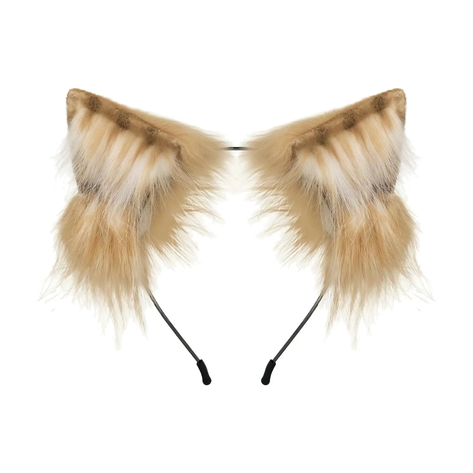 Furry Cat Ears Headwear Plush Hair Clip Band for Cosplay Themed Party Photo Prop Cute Look
