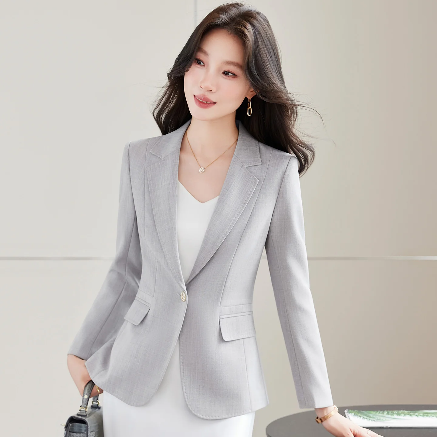 ZJYT Autumn New Casual Blazers for Women 2026 Korean Style Office Lady Jackets Coats Plus Size Tops Outerwear Femme Pink Elegant