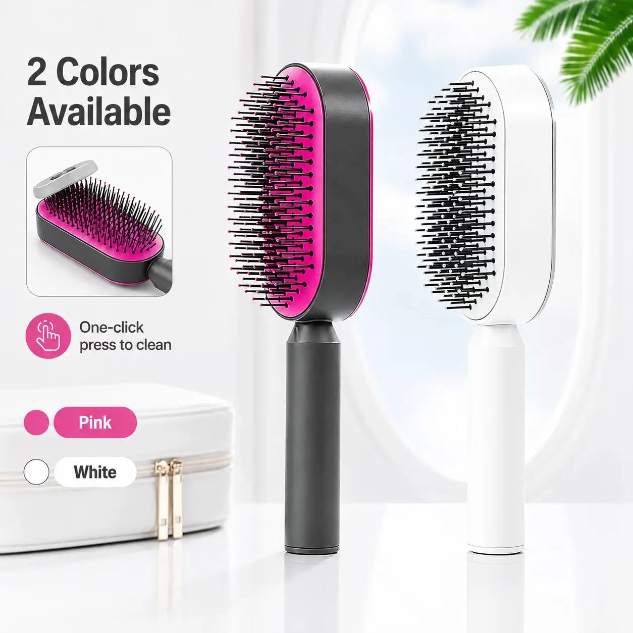 Long Hair Friendly Air Cushion Massage Comb, Anti-tangle Soft Bristle Hair Brush, Portable Scalp Massager Hair Comb for Home