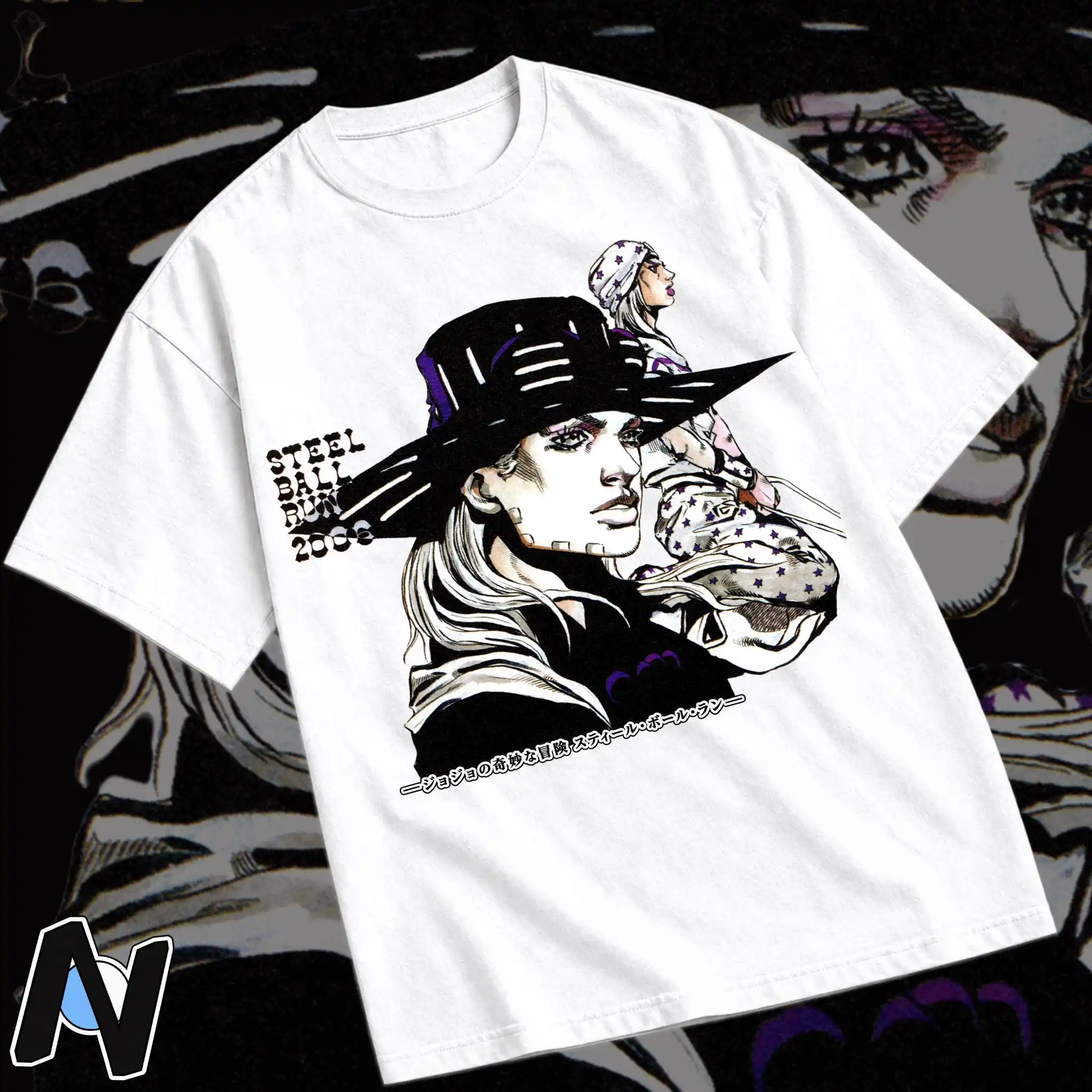 2026 New Oversized Unisex JoJo Steel Ball Run Gyro Zeppeli Family Matching Streetwear T Shirt Anime Manga Graphic Short Tee